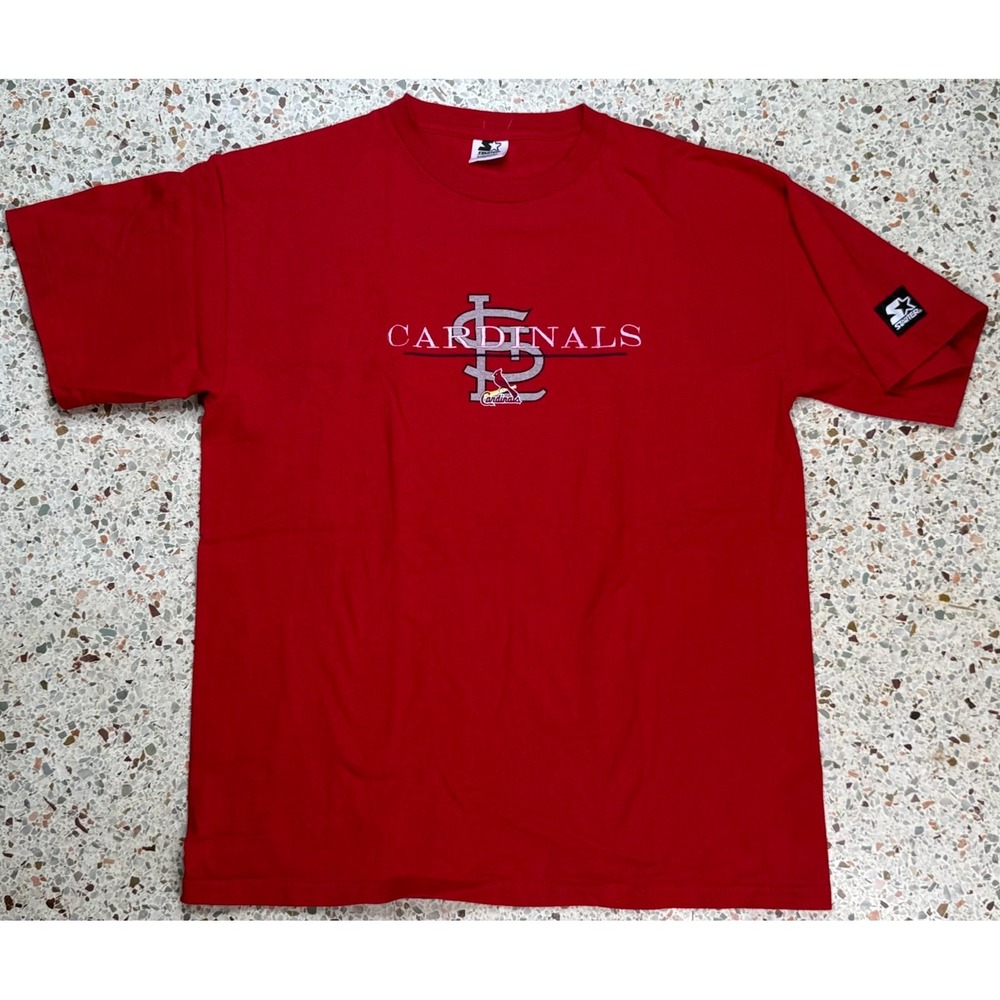 Starter MLB Vtg St. Louis Cardinals Embroidered Short Sleeve T-Shirt Size Medium
